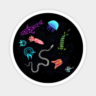 Bioluminescent Ocean Sea Creatures Magnet